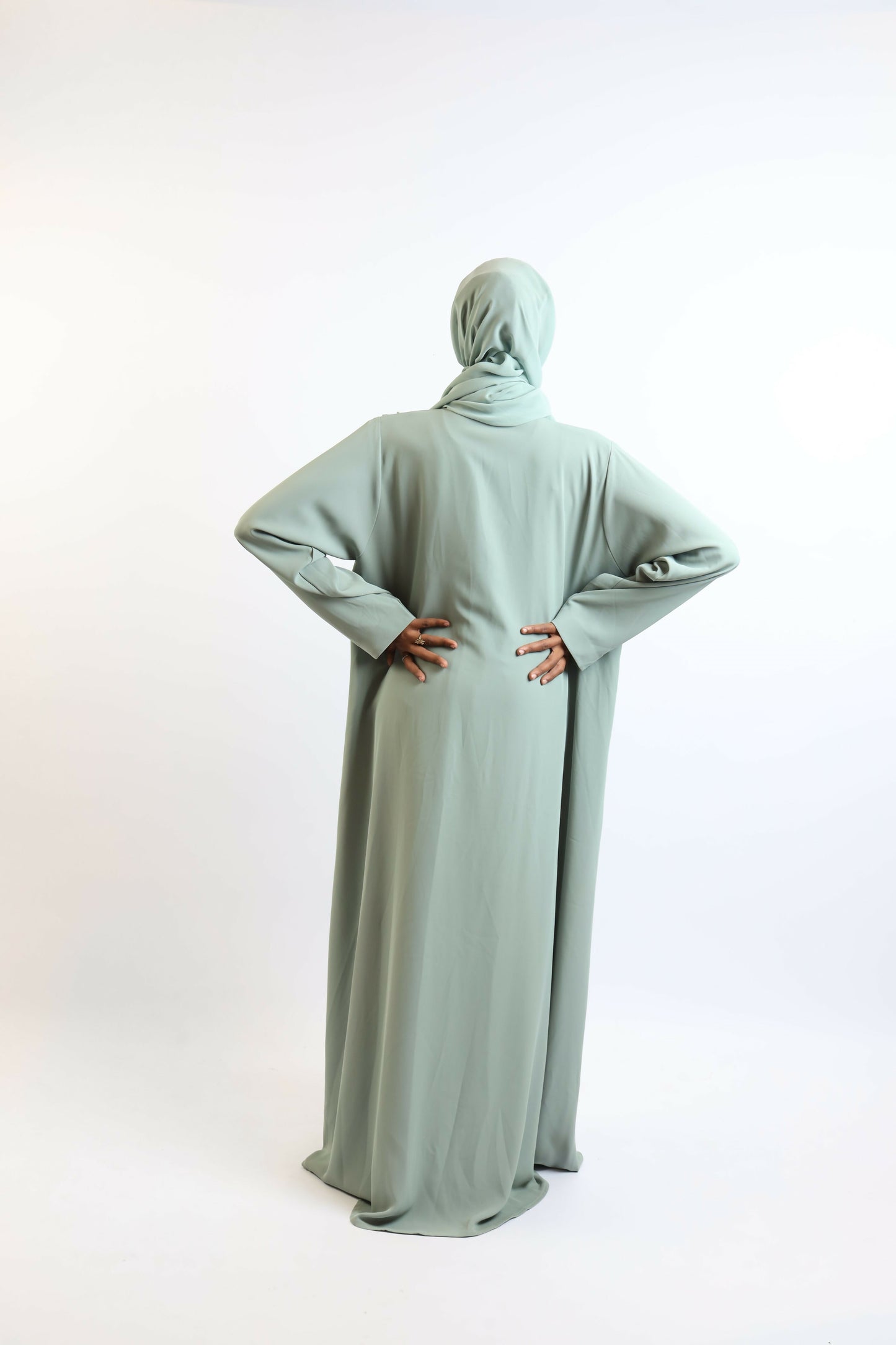 Mint Willow Hand Beaded Abaya