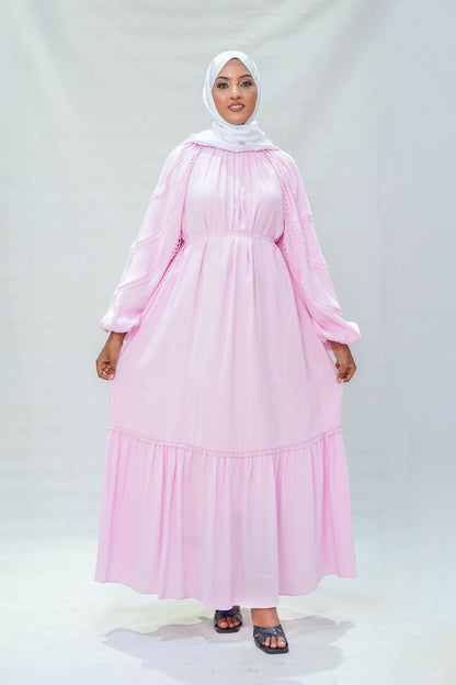 Pink Petal Tiered Maxi Dress