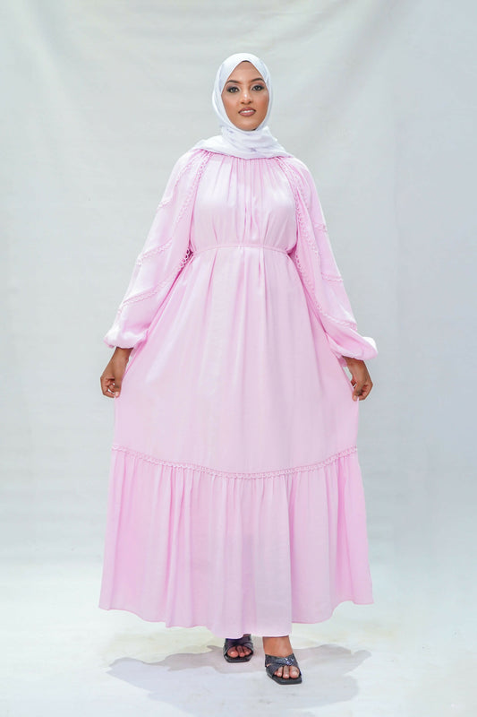Pink Petal Tiered Maxi Dress