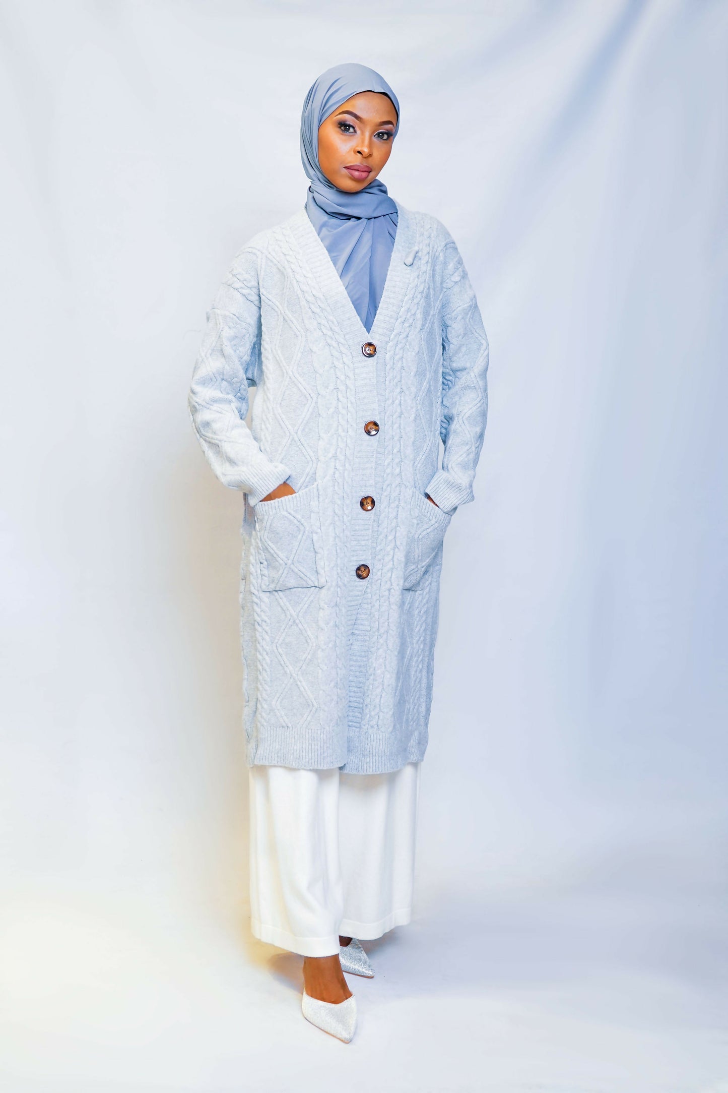 Cozy Cabin Knit Cardigan and Wide-Leg Pants Set