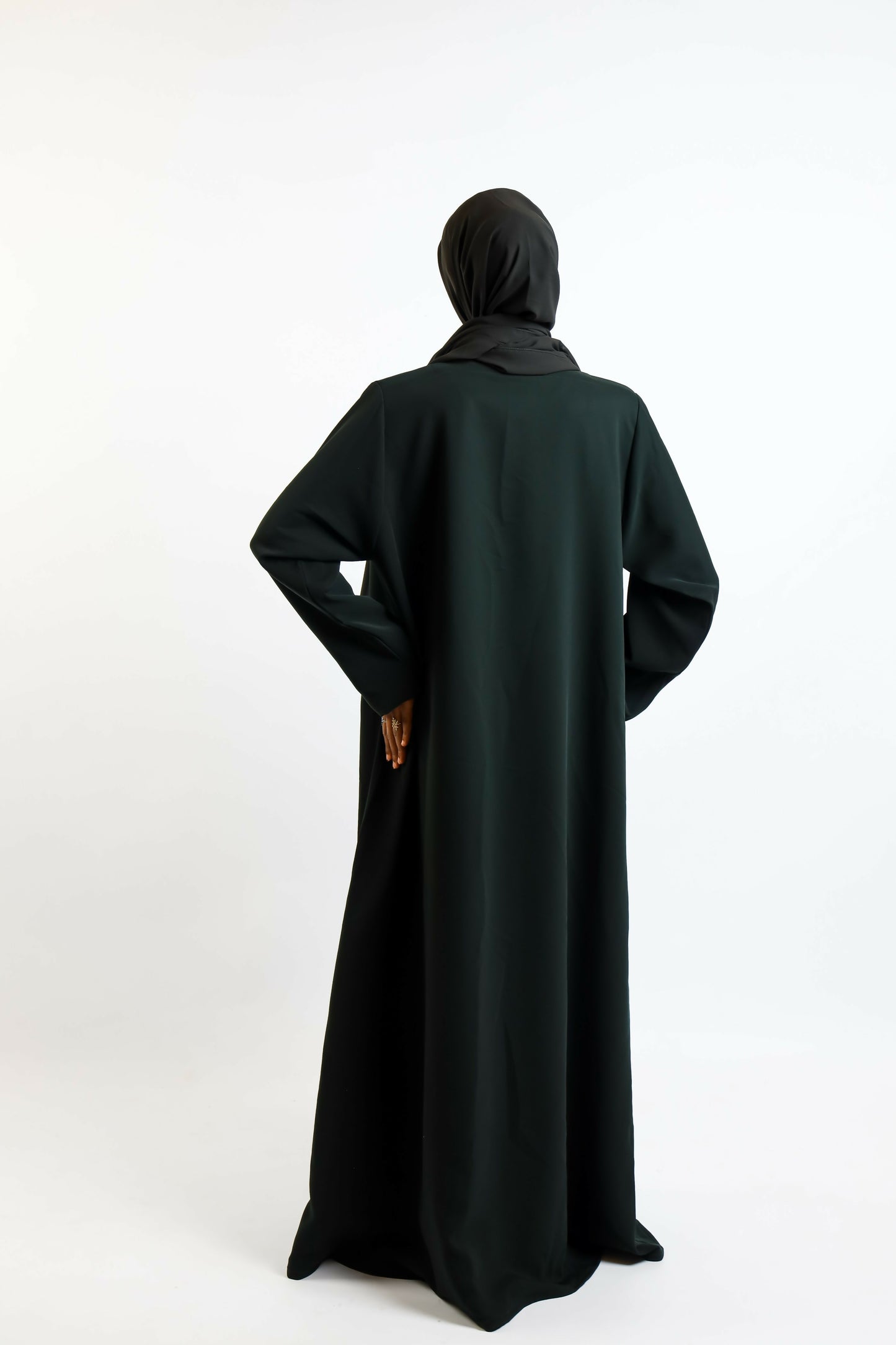 Onyx Bloom Embossed Statement Abaya