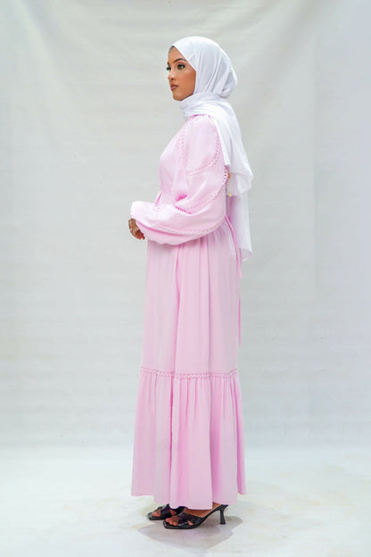Pink Petal Tiered Maxi Dress