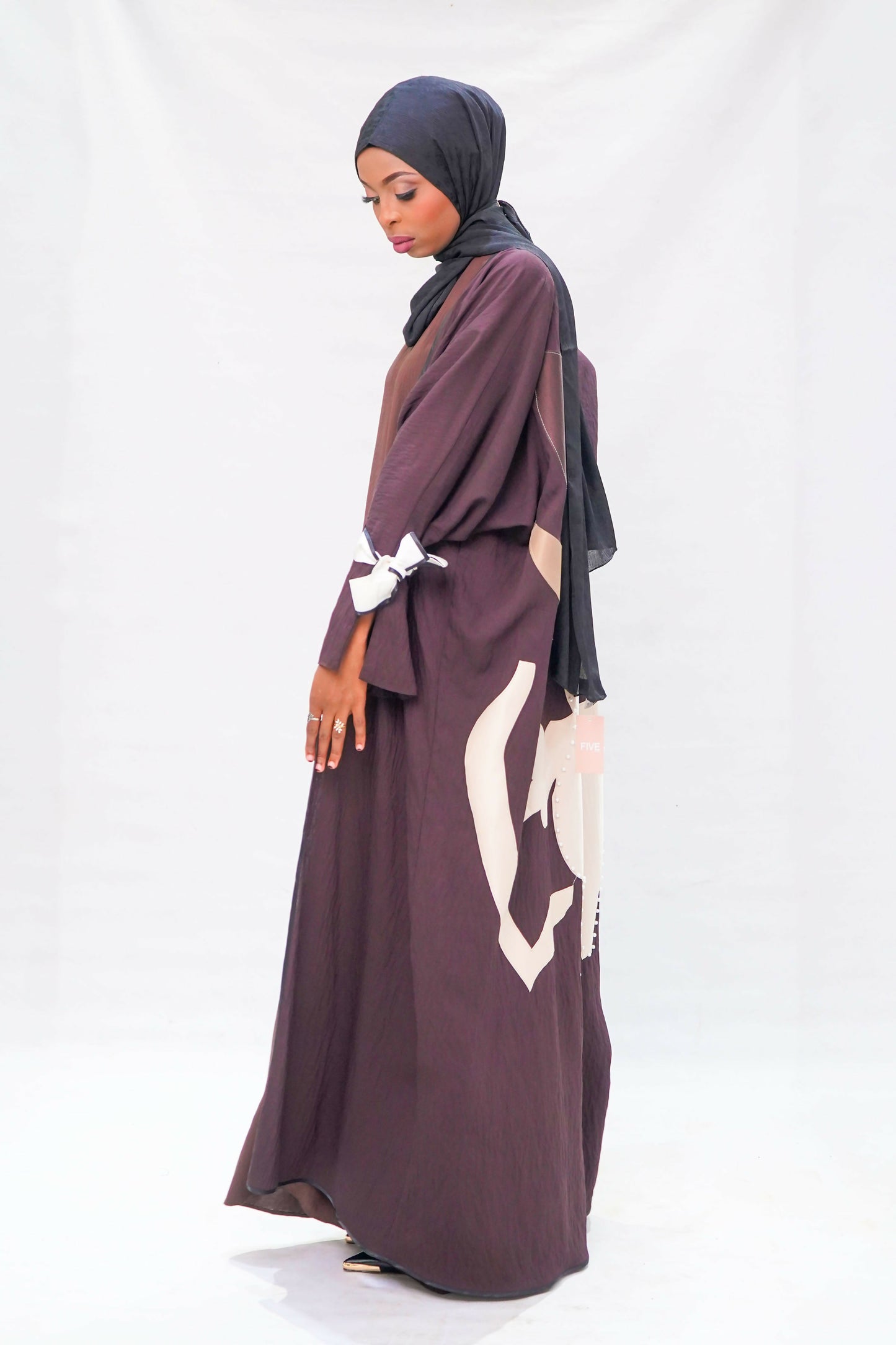 Mocha Abstract Art Abaya