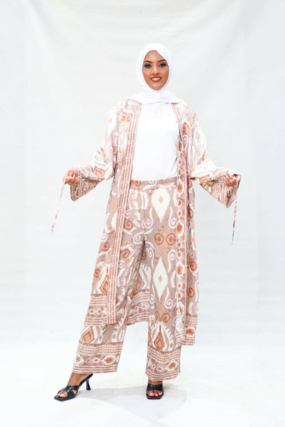 Desert Rose Ikat Kimono & Trouser Set