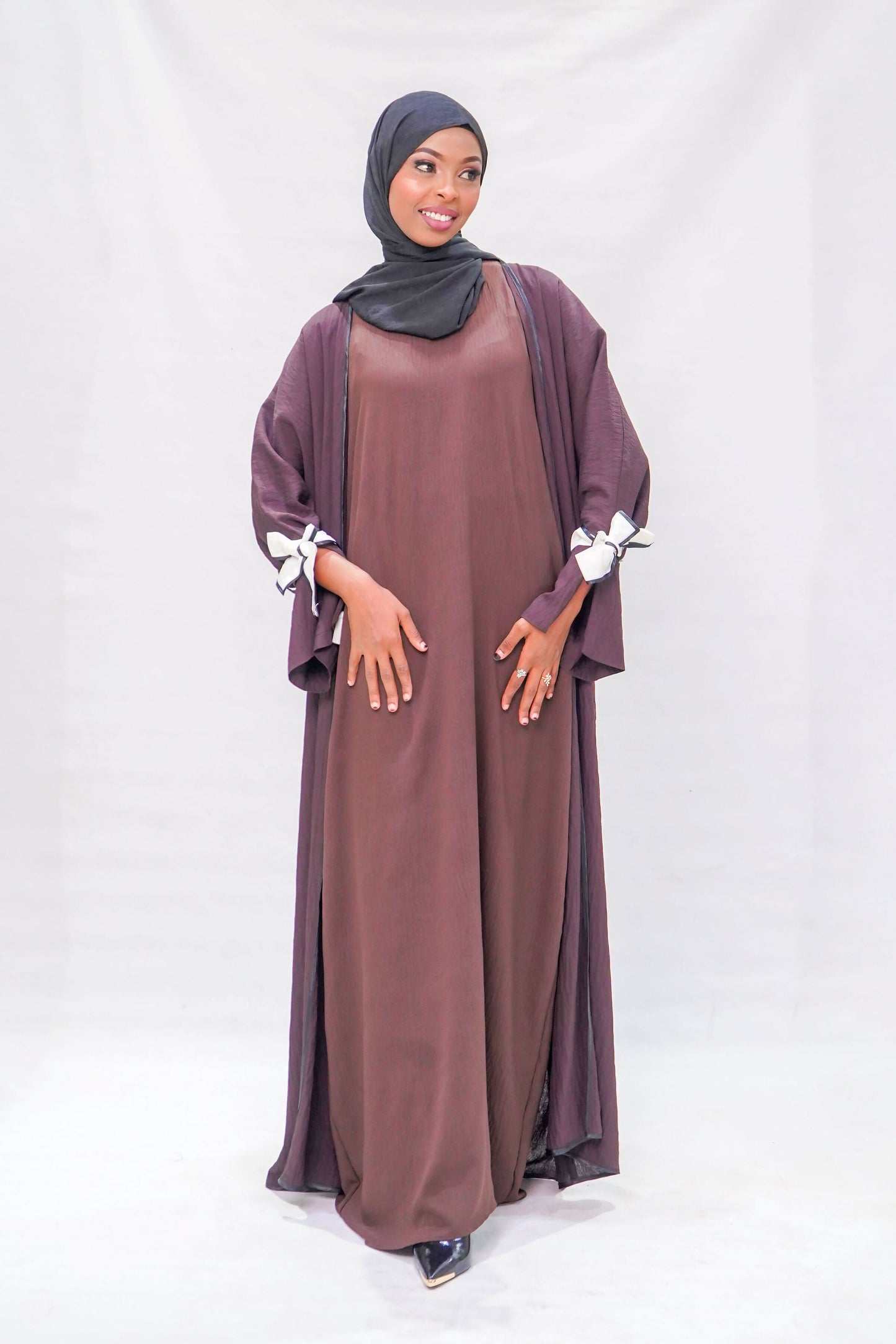 Mocha Abstract Art Abaya