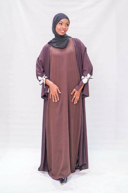 Mocha Abstract Art Abaya
