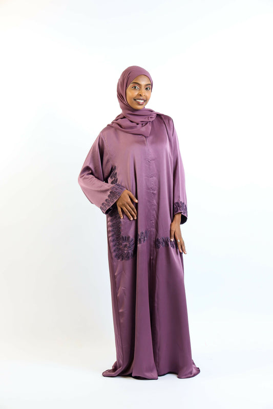Midnight Garden Embossed Abaya
