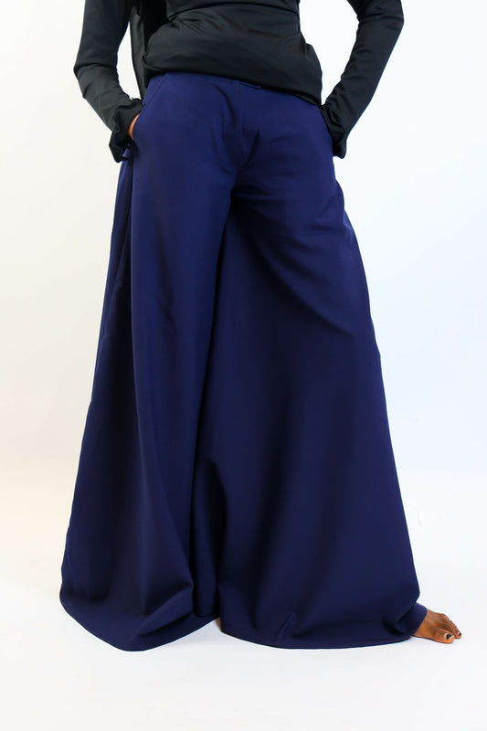 High-Waist Palazzo Power Trousers