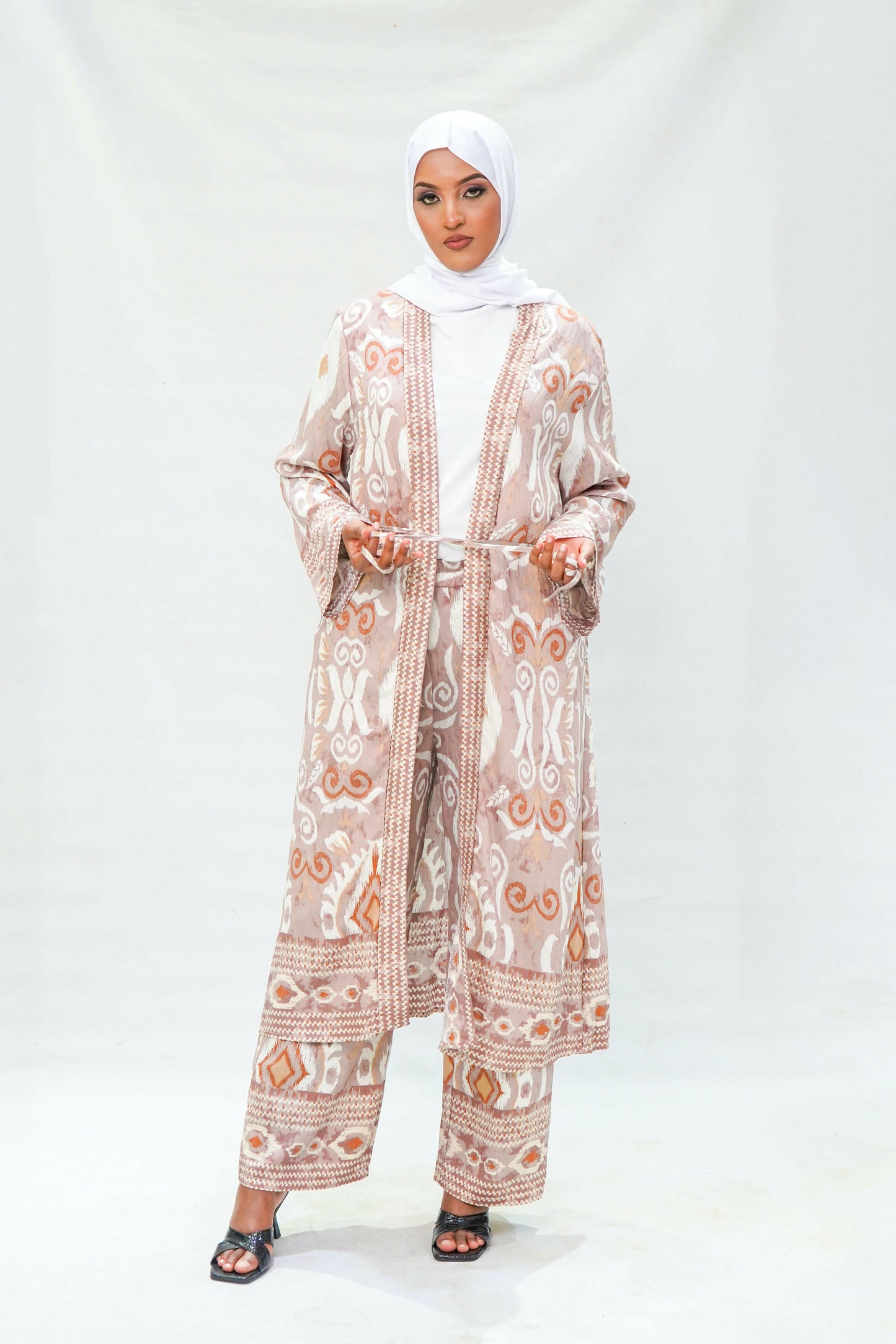 Desert Rose Ikat Kimono & Trouser Set