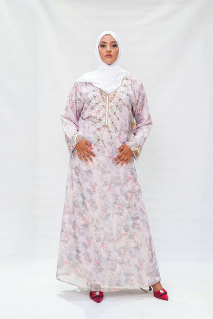 Whispering Floral Beaded Maxi