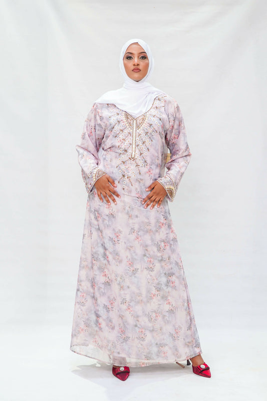 Whispering Floral Beaded Maxi