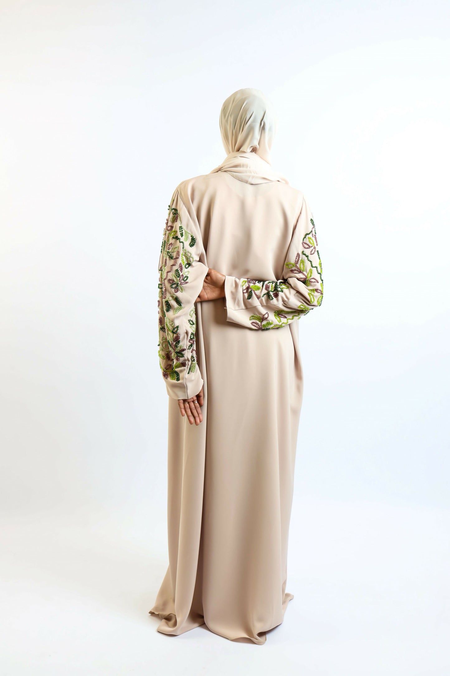 Sandstone Garden Hand-Beaded Abaya